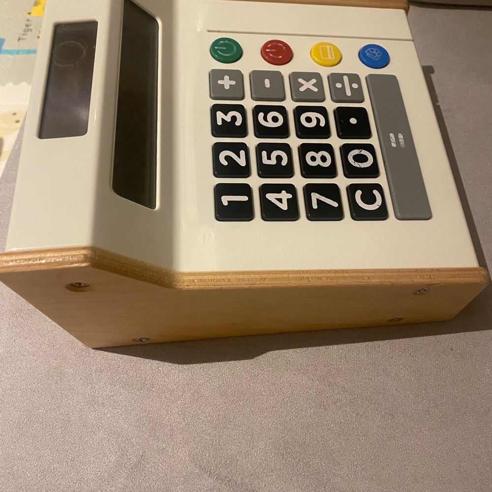 *SOLD* Wooden Toy Cash Register - Picture 6 of 6